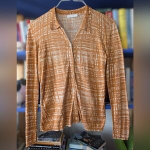 Vtg PRADA 1996 Silk Knit Shirt Long Sleeve Button Down